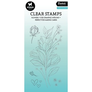 (SL-ES-STAMP324)Studio light SL Clear stamp  Striped Bouquet Essentials nr.324