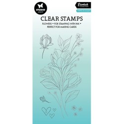 (SL-ES-STAMP324)Studio light SL Clear stamp  Striped Bouquet Essentials nr.324