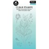 (SL-ES-STAMP324)Studio light SL Clear stamp  Striped Bouquet Essentials nr.324
