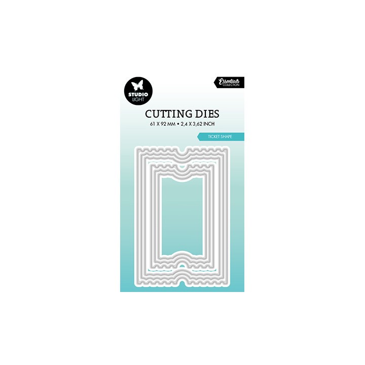 (SL-ES-CD441)Studio Light SL Cutting Die Ticket nested shape Essentials nr.441