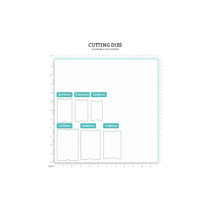 (SL-ES-CD441)Studio Light SL Cutting Die Ticket nested shape Essentials nr.441