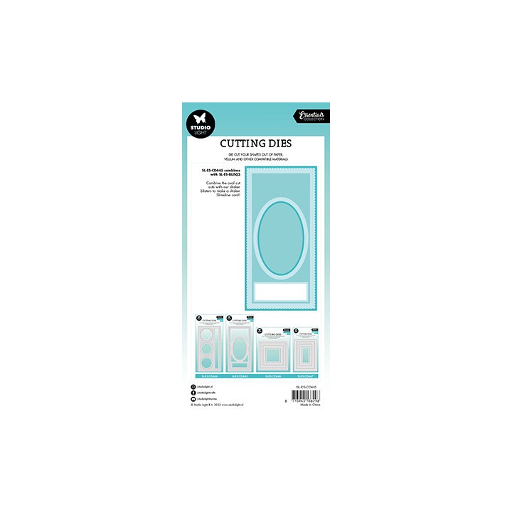 (SL-ES-CD445)Studio Light SL Cutting Die Slim+oval passe partout Essentials nr.445