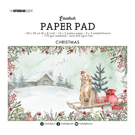 (SL-ES-PP76)Studio Light SL Paper pad Christmas Essentials nr.76
