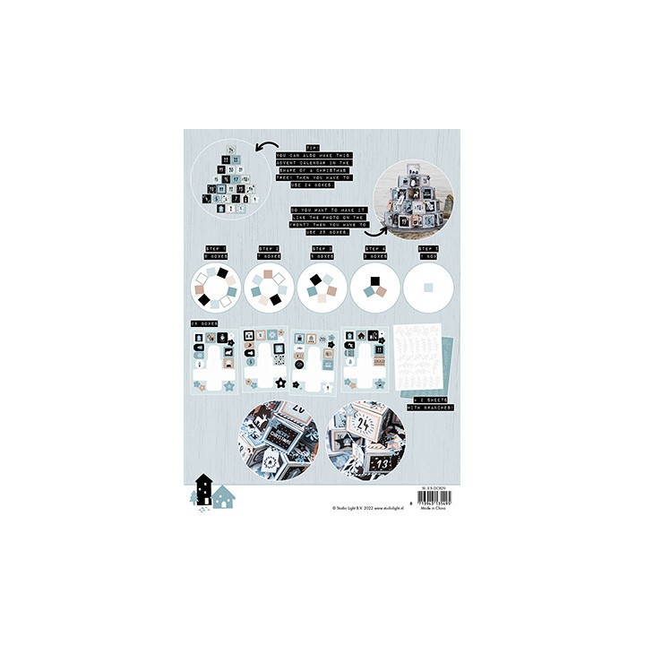 (SL-ES-DCB29)Studio Light SL Paper pad Advent calendar Scandinavian Christmas Essentials nr.29