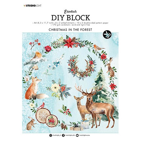 (SL-ES-DCB32)Studio Light SL Paper pad Christmas in the forest Essentials nr.32