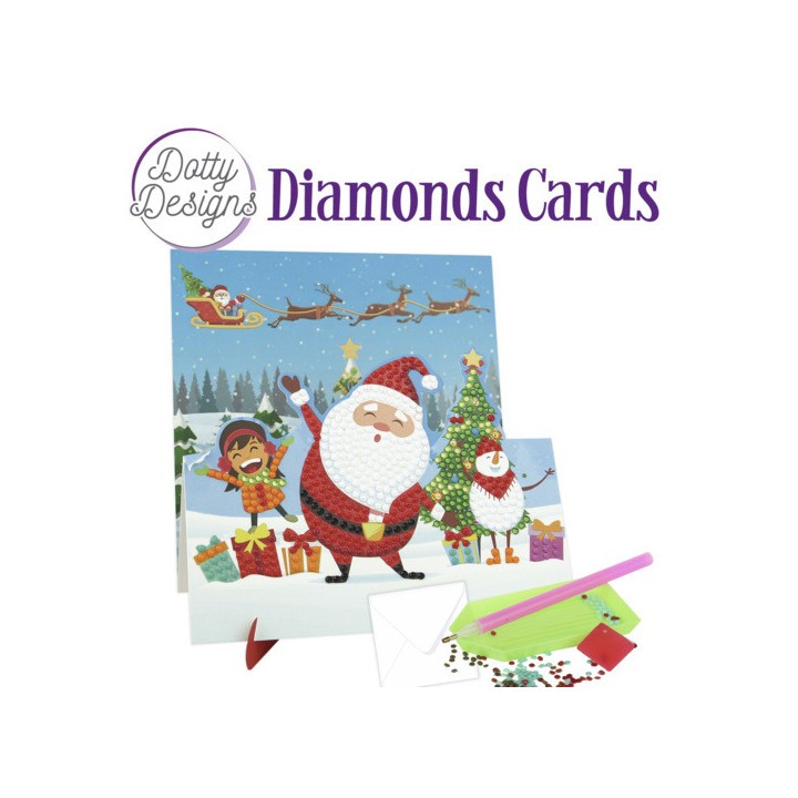 (DDDC1131)Dotty Designs Diamond Easel Card 131 - Santa