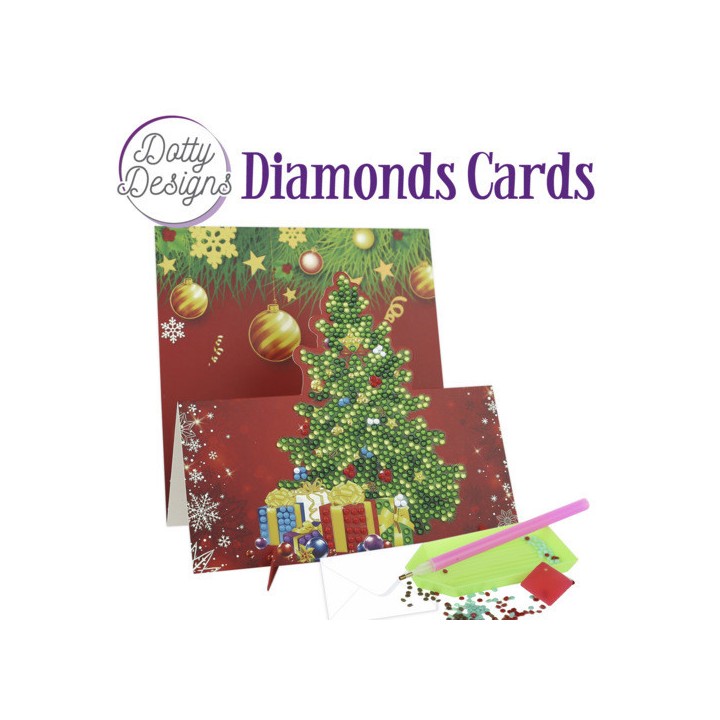 (DDDC1132)Dotty Designs Diamond Easel Card 132 - Christmas Tree