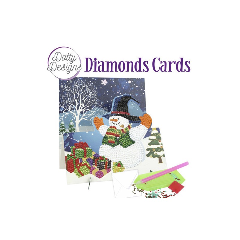 (DDDC1133)Dotty Designs Diamond Easel Card 133 - Snowman