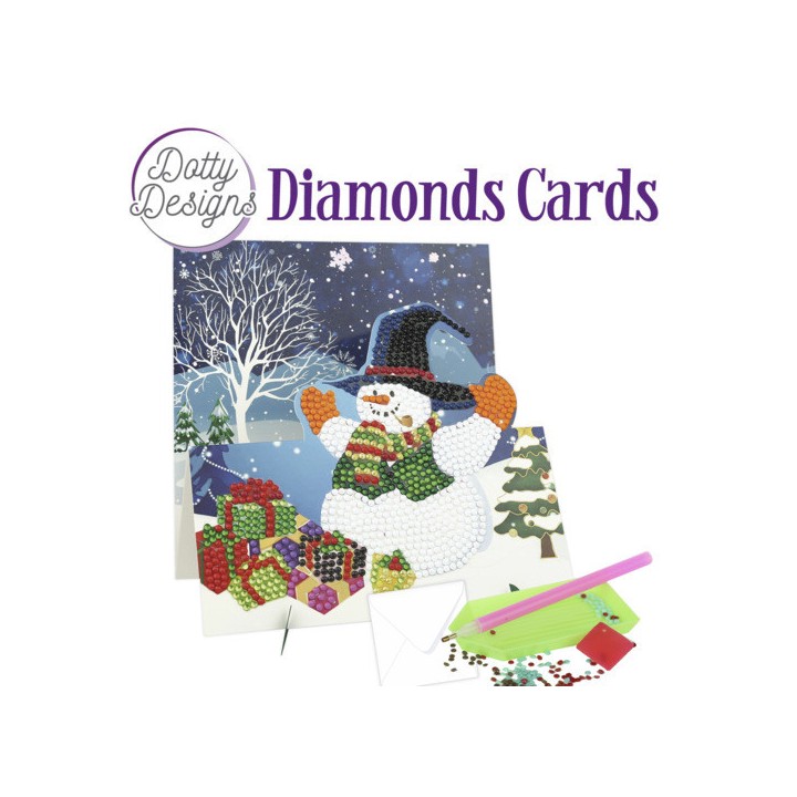 (DDDC1133)Dotty Designs Diamond Easel Card 133 - Snowman