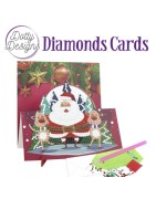 (DDDC1136)Dotty Designs Diamond Easel Card 136 - Santa with two Deer