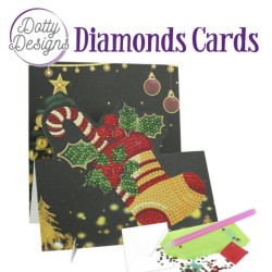 (DDDC1137)Dotty Designs Diamond Easel Card 137 - Christmas Sock