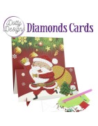 (DDDC1139)Dotty Designs Diamond Easel Card 139 - Santa with Bell