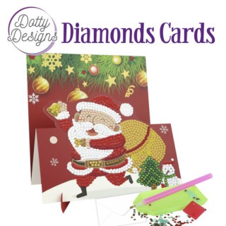 (DDDC1139)Dotty Designs Diamond Easel Card 139 - Santa with Bell