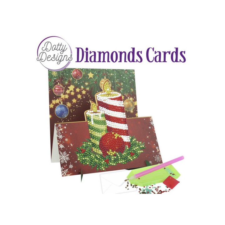 (DDDC1141)Dotty Designs Diamond Easel Card 141 - Candles
