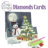 (DDDC1142)Dotty Designs Diamond Easel Card 142 - Snowman with Christmas Tree