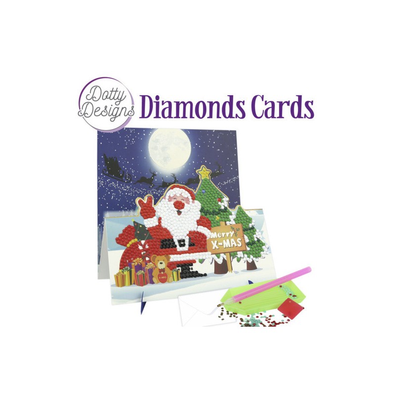 (DDDC1145)Dotty Designs Diamond Easel Card 145 - Merry X-mas