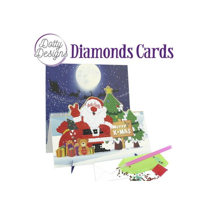 (DDDC1145)Dotty Designs Diamond Easel Card 145 - Merry X-mas