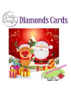 (DDDC1146)Dotty Designs Diamond Easel Card 146 - Santa with Deer