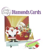 (DDDC1147)Dotty Designs Diamond Easel Card 147 - Santa with Sleigh