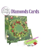 (DDDC1148)Dotty Designs Diamond Easel Card 148 - Christmas Wreath