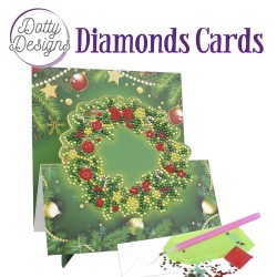 (DDDC1148)Dotty Designs Diamond Easel Card 148 - Christmas Wreath