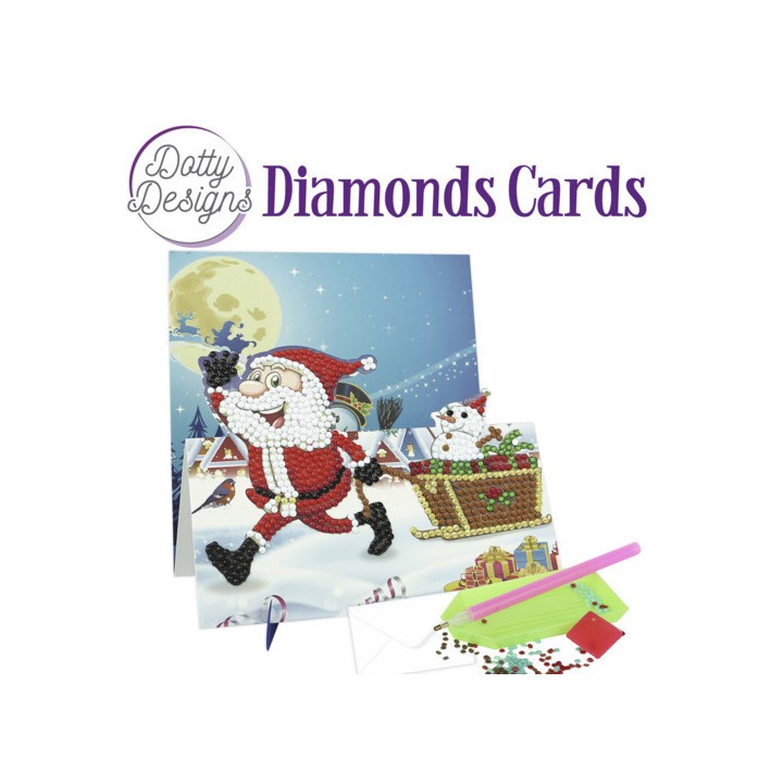 (DDDC1149)Dotty Designs Diamond Easel Card 149 - Hi Santa