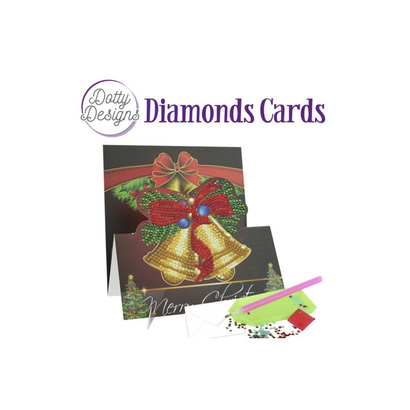 (DDDC1150)Dotty Designs Diamond Easel Card 150 - Christmas Bells