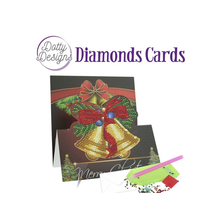 (DDDC1150)Dotty Designs Diamond Easel Card 150 - Christmas Bells