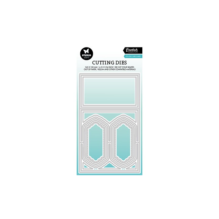 (SL-ES-CD448)Studio Light SL Cutting Die Zig-zag card shape Essentials nr.448