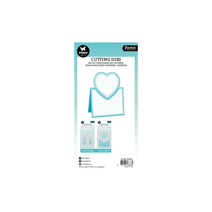 (SL-ES-CD449)Studio Light SL Cutting Die Heart card shape Essentials nr.449