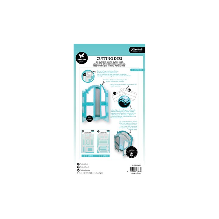 (SL-ES-CD455)Studio Light SL Cutting Die 3D Closet card shape Essentials nr.455