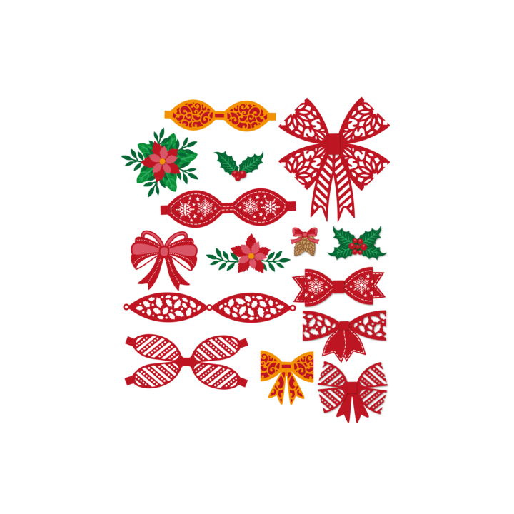 (GEM-MD-ELE-FEBOW)Gemini Festive Create-A-Bow Elements Dies