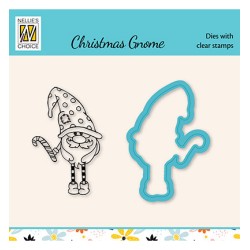 (HDCS041)Snellen Design Clearstamp +dies  - Xmas gnome serie Candystick