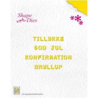(SD034)Nellie's Shape Dies danish texts