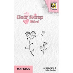 (MAFS026)Nellie's Choice Clear stamps Embelliefer branch