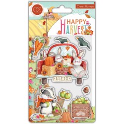 (CCSTMP083)Craft Consortium Happy Harvest Clear Stamps Apples