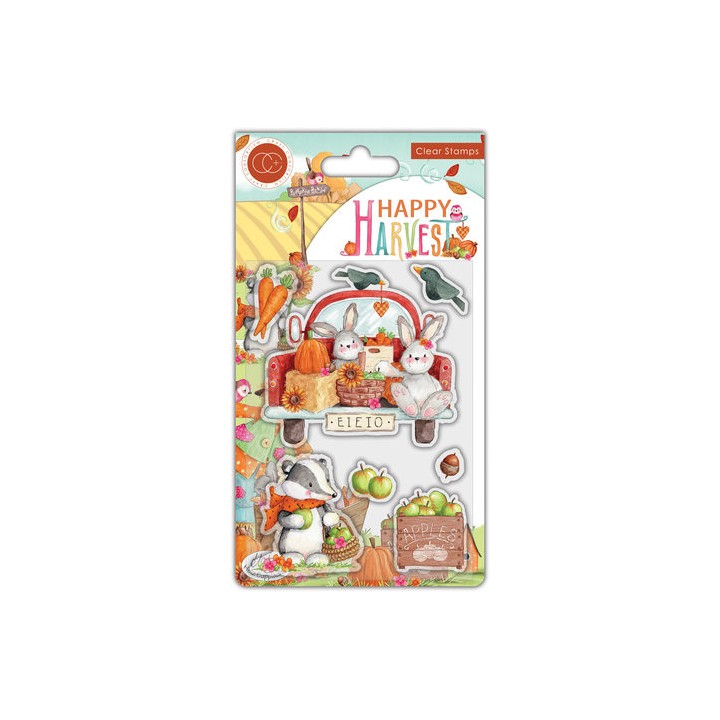 (CCSTMP083)Craft Consortium Happy Harvest Clear Stamps Apples