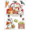 (CCSTMP083)Craft Consortium Happy Harvest Clear Stamps Apples