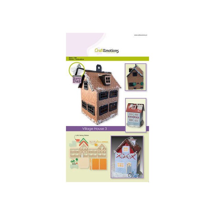 (115633/1533)CraftEmotion Impress stamp Die - Christmas village house 3