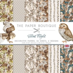 (PB1774)The Paper Boutique Silent Flight 8x8 Inch Decorative Papers