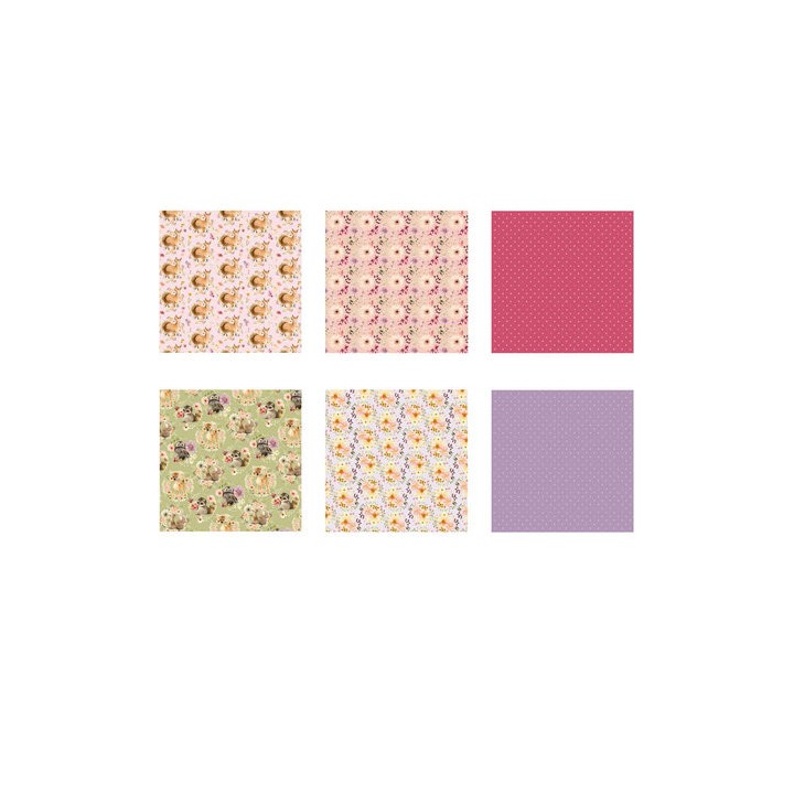 (PB1793)The Paper Boutique Wildflower Woodland 8x8 Inch Decorative Papers