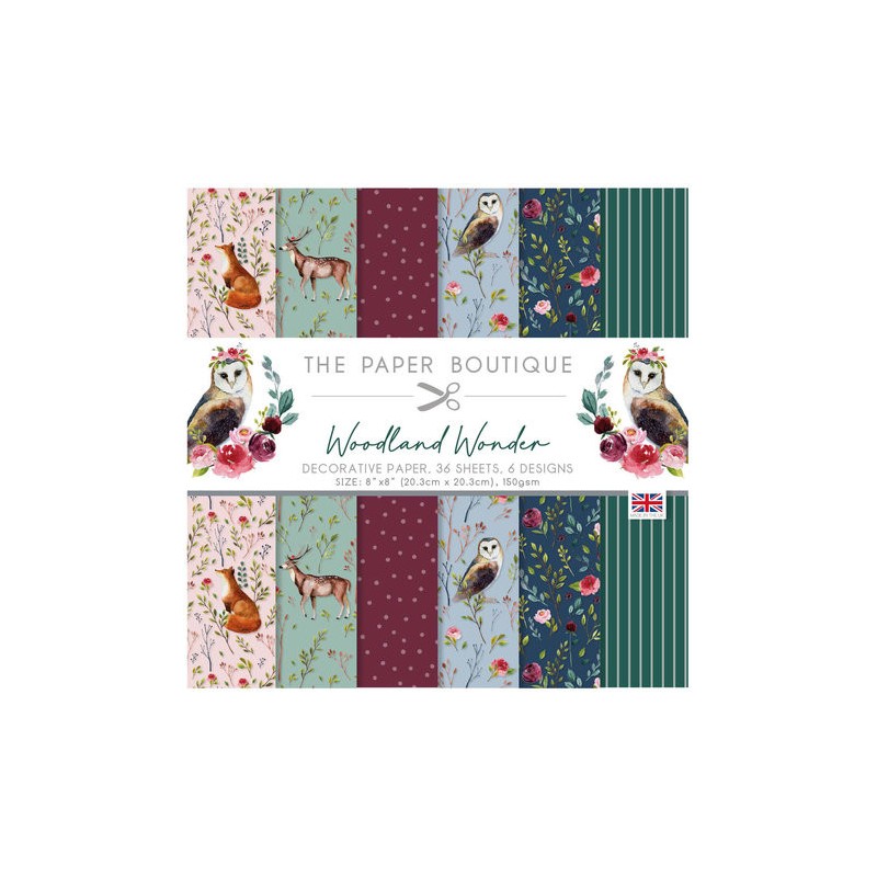 (PB1876)The Paper Boutique Woodland Wonder 8x8 Inch Decorative Papers