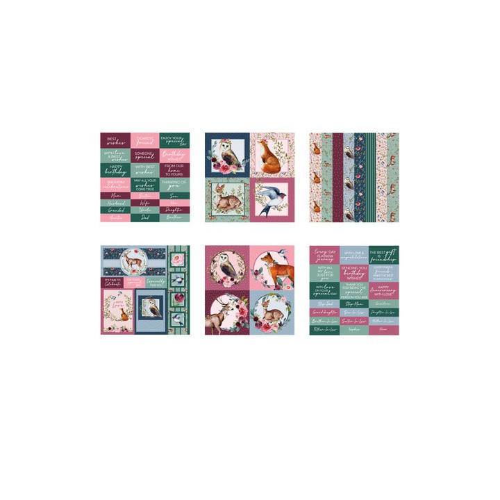 (PB1877)The Paper Boutique Woodland Wonder 8x8 Inch Embellishments Pad