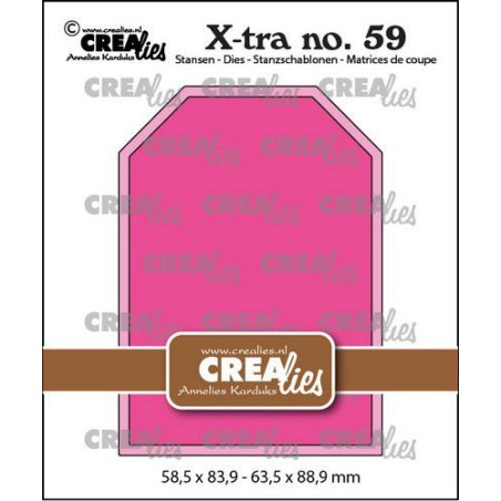 (CLXTRA59)Crealies Xtra no. 59 ATC Label glad 58,5x83,9 - 63,5x88,9mm