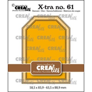 (CLXTRA61)Crealies Xtra no. 61 ATC Tag with dots 58,5x83,9 - 63,5x88,9mm