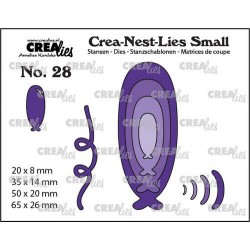 (CNLS28)Crealies Crea-nest-Lies Small Elongated balloons 4x max. 65x26mm