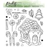 (C-139)Picket Fence Studios Build me a Gingerbread House 6x6 Inch Clear Stamps