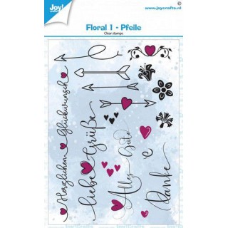(6410/0551)Joy! Crafts Clearstamp A6 - Billes Clearstamps - Floral 1 - Pfeile KreativDsein