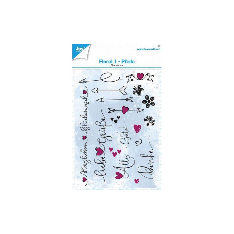 (6410/0551)Joy! Crafts Clearstamp A6 - Billes Clearstamps - Floral 1 - Pfeile KreativDsein