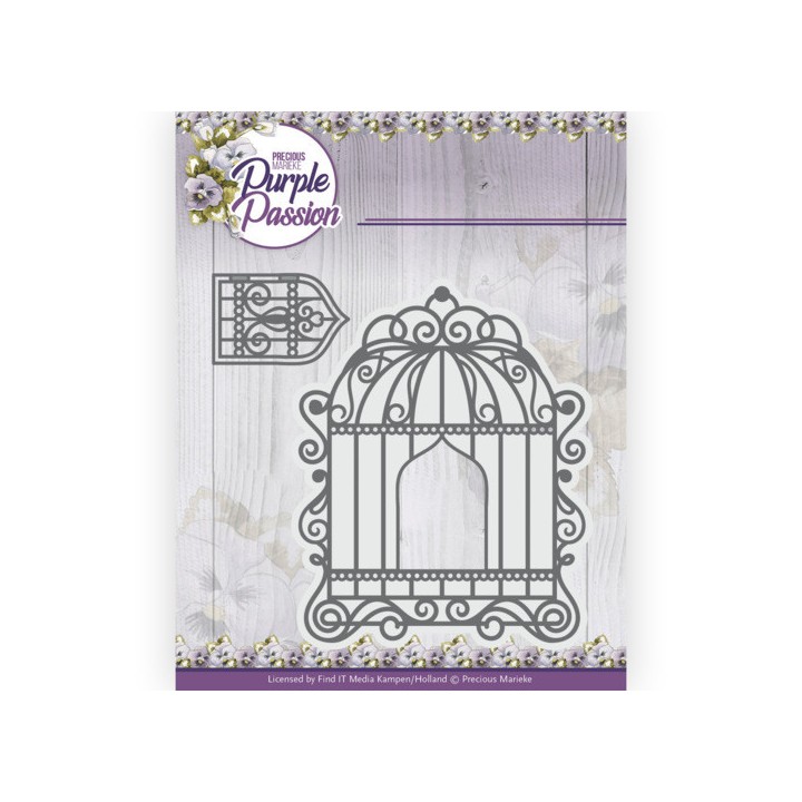 (PM10244)Dies - Precious Marieke - Purple Passion - Birdcage